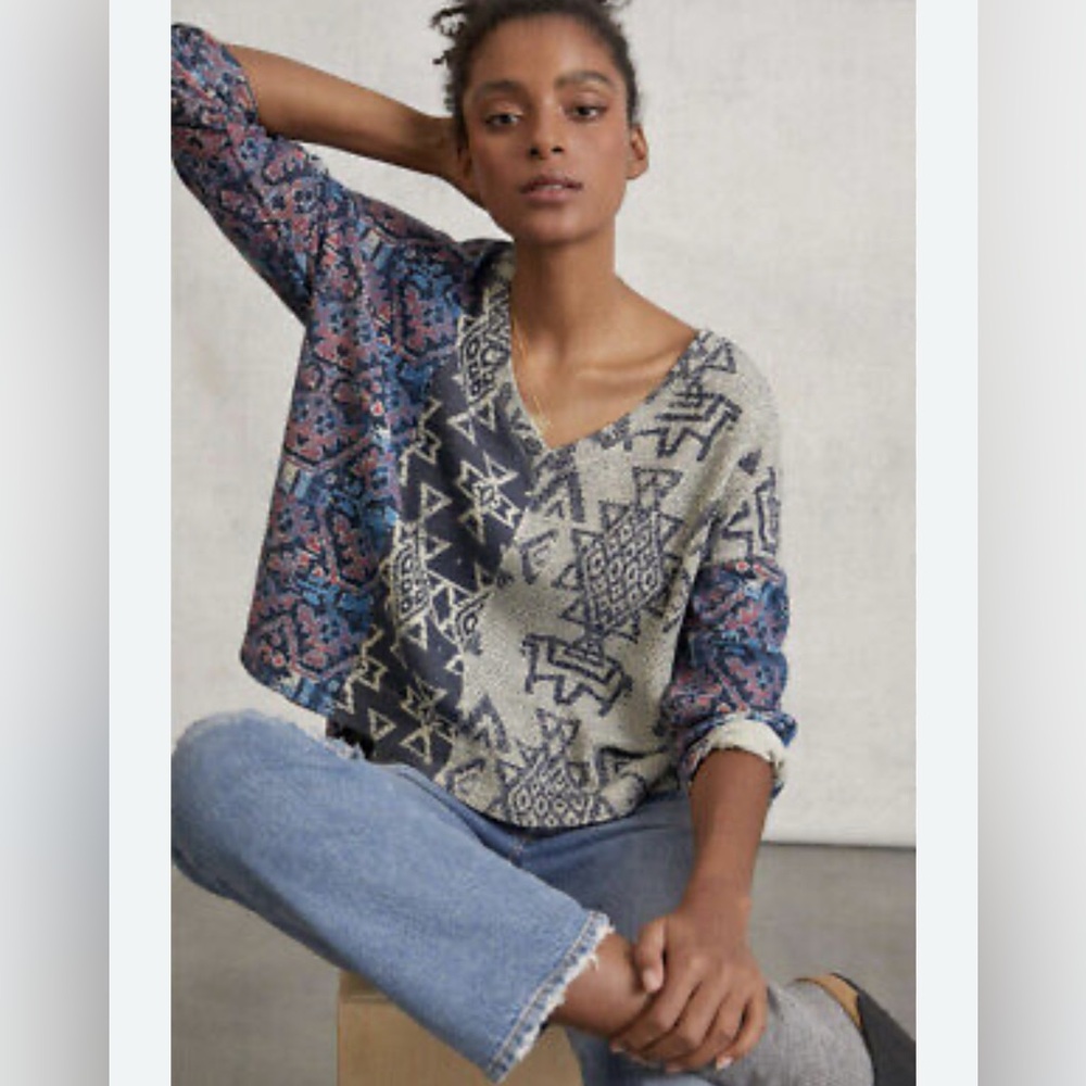 Aztec Pullover Top by Pilcro size Small
